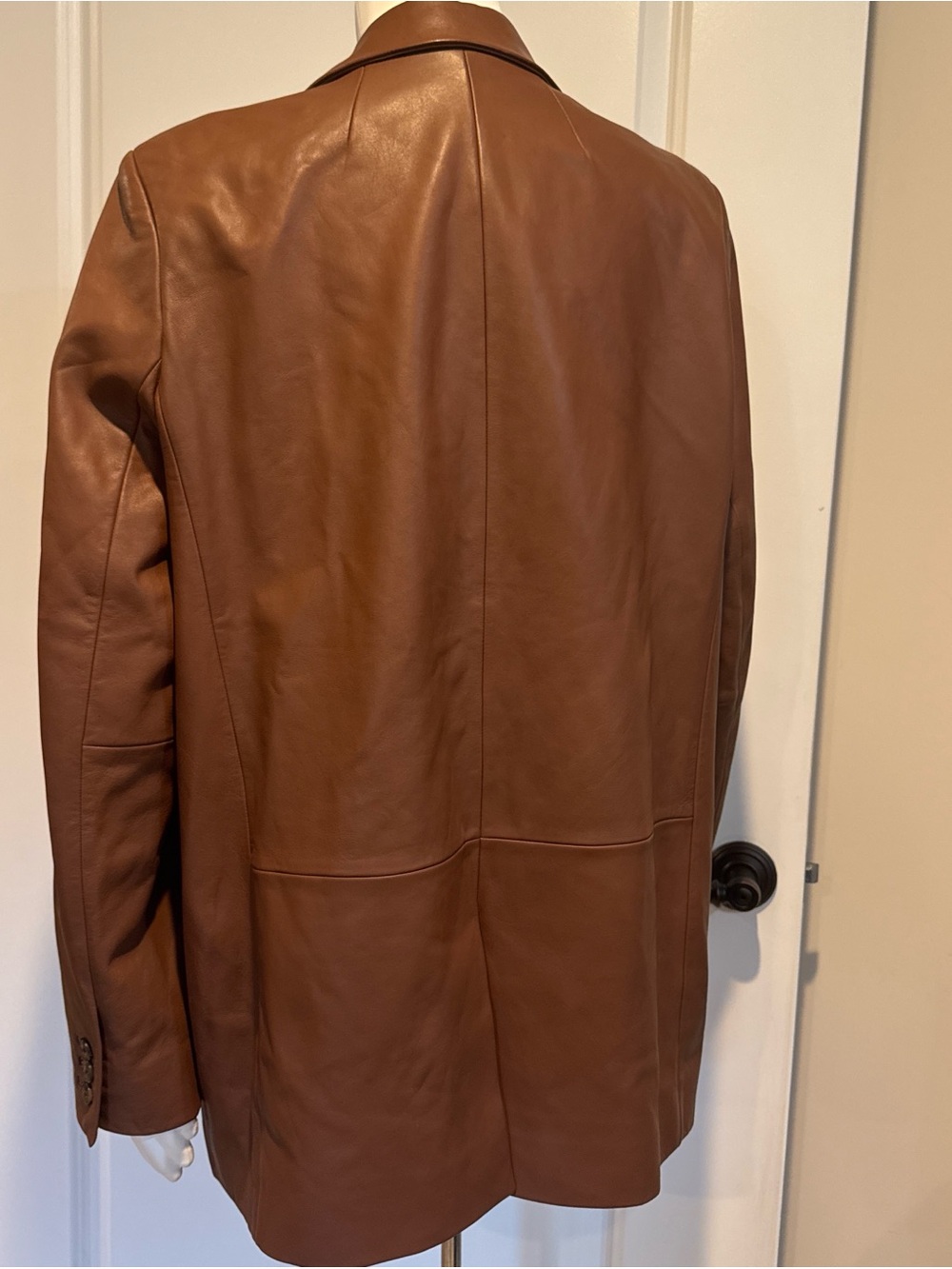 Madewell Brown Leather Blazer Jacket - Picture 3 of 3
